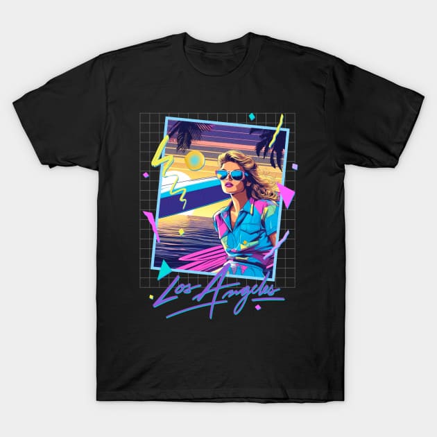 LOS ANGELES 80S RETRO STYLE T-Shirt by DISCO DISCO MX